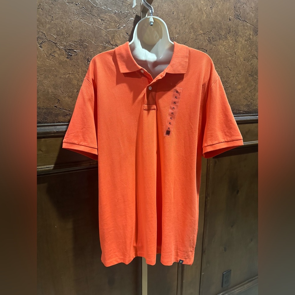 NWT SIZE XL PIOMBO  Bold Orange Polo Shirt